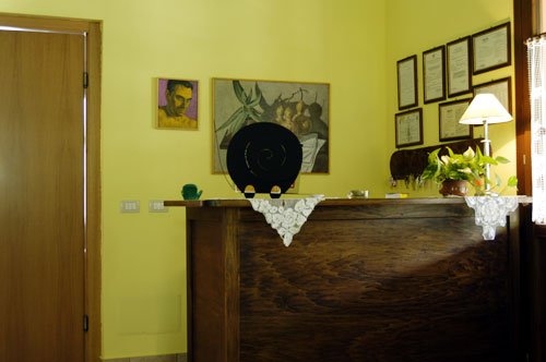 Particolare dell´ingresso alla sala da pranzo.